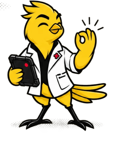 Dr. Canary giving the OK sign